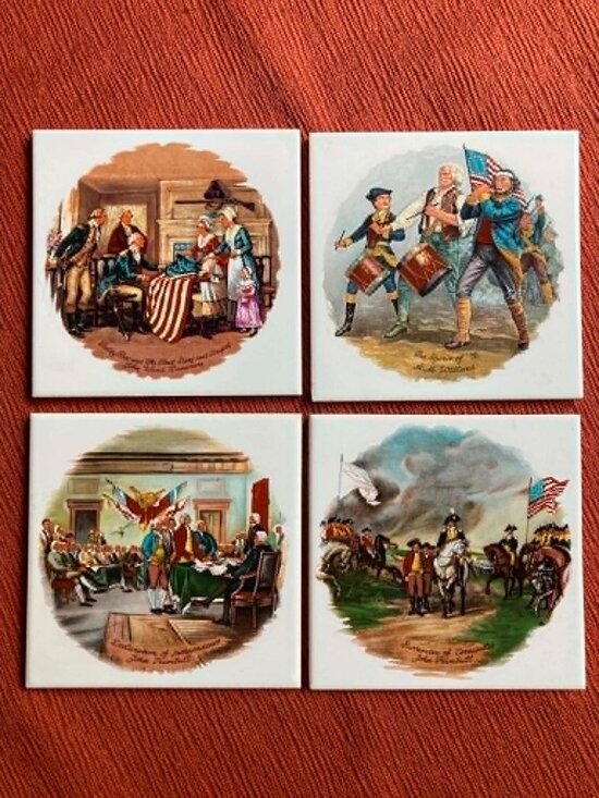 Other - Betsy Ross, Dec of Independence, Spirit of '76 & Surrender of Cornwallis Tiles